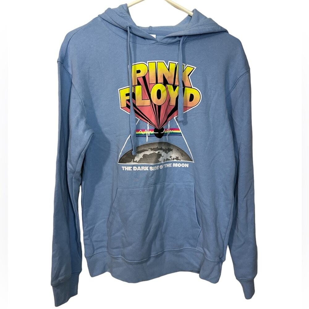 New Women's‎ Pink Floyd Rock Music Blue Pullover Hoodie Sweatshirt size XS